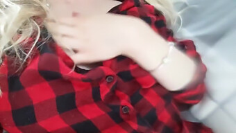 Plaid-Clad Teen Indulges In Solo Pleasure Session