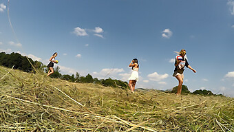 Teen Girls Go Commando Outdoors For Some Reality Fun In The Sun