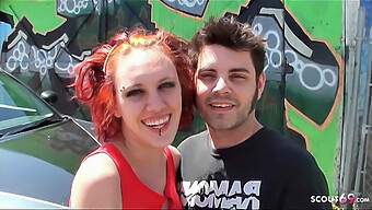 Redheaded Teen With A Punk Look Gets Picked Up For Hardcore Outdoor Sex In An Abandoned Place