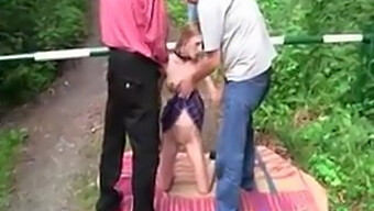 Outdoor Girl Gets Hogtied And Humiliated