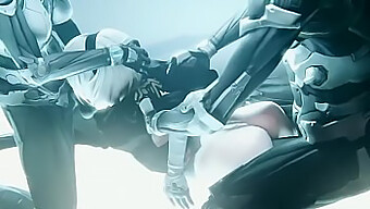 3Some hardcore action with a robot in the first Nier Automata video