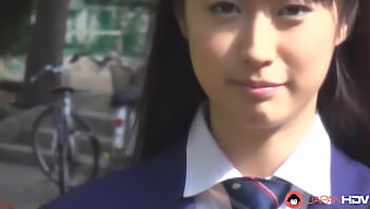 Tomomi Motozawa, A Beautiful Asian Student In School Uniform Gives Blow Job To Her Classmate.