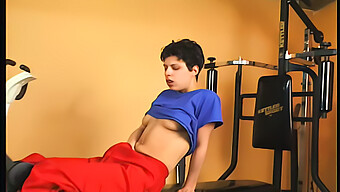 Teenage European Girl Indulges In Self-Pleasure At The Fitness Center