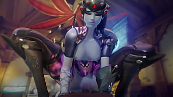 Uninhibited Dva Mercy'S Sensual Ride In An Animated Hentai Compilation