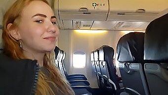 Teen'S Public Plane Handjob And Blowjob In Pov