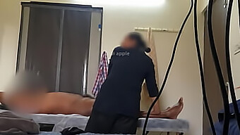 Discreetly Captured Spa Session Featuring Steamy Massage And Romantic Kisses