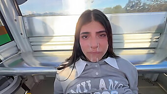 Aroused Latina Stunner Caught In Cable Car Encounter