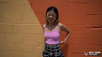 Lulu Chu, a young Asian teen, experiences hardcore sex during a casting session