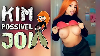 Kim Possible'S Hardcore Solo Session With Portuguese Commands And Creampie