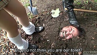 Japanese Schoolgirl Gets Submissive Outdoor Pee Baptism