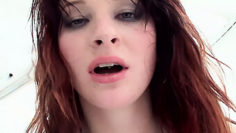 Michelle, A Charming Redheaded Beauty, Receives A Vigorous Anal Penetration