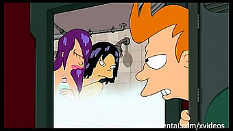 Parody Hentai Con Trío En La Ducha En Futurama