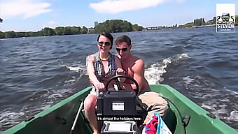 A Group Threesome On A Sinking Boat In The Open Air