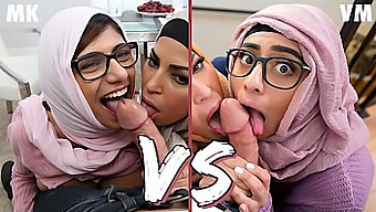 Mia Khalifa I Violet Myers Biorą Udział W Ekscytującym Trójkącie.