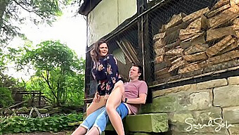 Outdoor Sex In An Abandoned Barnyard - Chubby Couple'S Public Ride