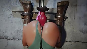 Cartoon Lara Croft Si Diverte Con Azione Hardcore Hentai E Dildo Da Dietro