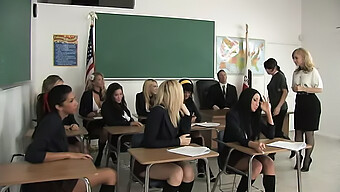 A Group Of Naughty Schoolgirls Indulge In A Wild Orgy With Sex Toys