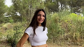 Skinny French teen endures painful anal casting for money