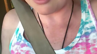 Hilarious Solo Masturbation Session With Candy On The Road